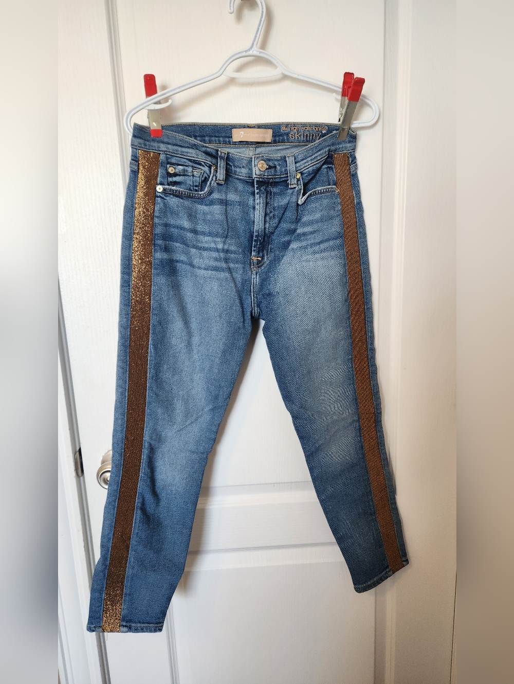7 for all mankind High Waist Ankle Skinny Jeans Size 29 - Picture 2 of 7